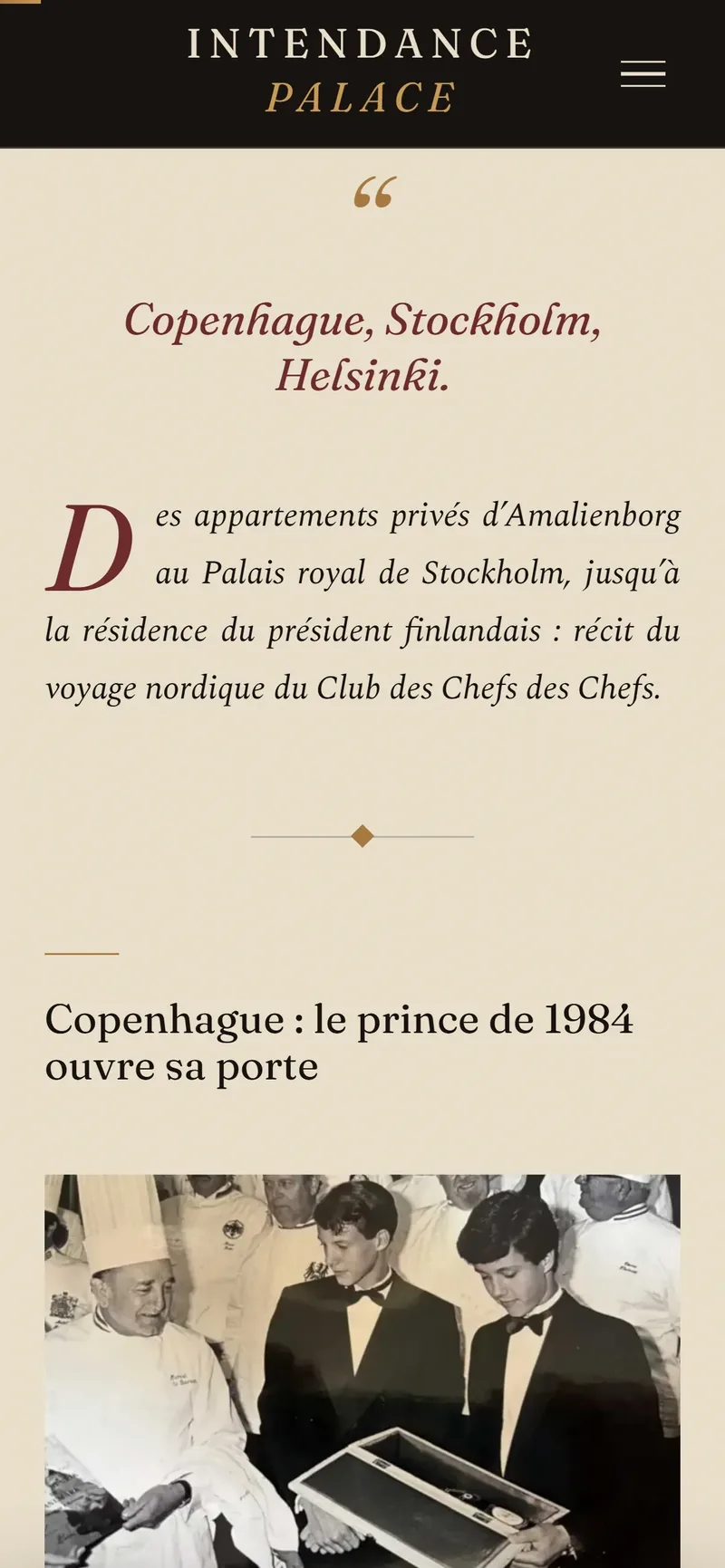 Article on a phone: pull quote and drop cap opening.