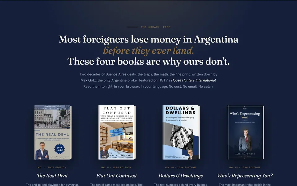 The four free field guides written by Max Götz, presented on the homepage.