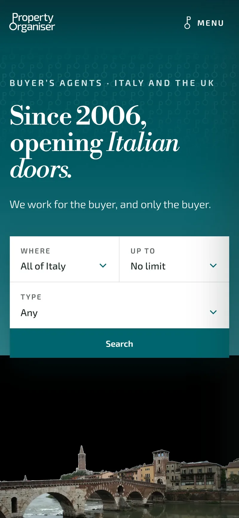 New homepage on a phone.
