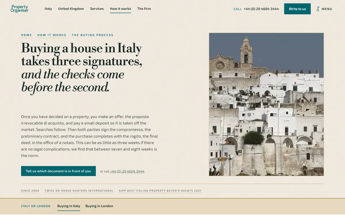 How it works: buying a house in Italy takes three signatures.