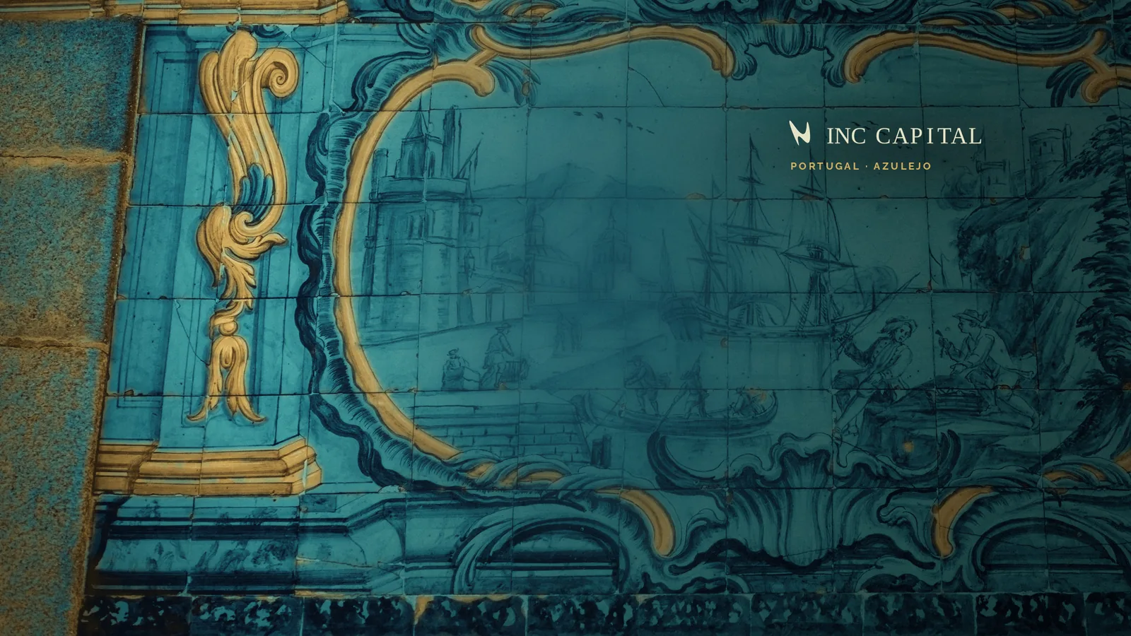 Zoom backdrop, Portugal: azulejo.