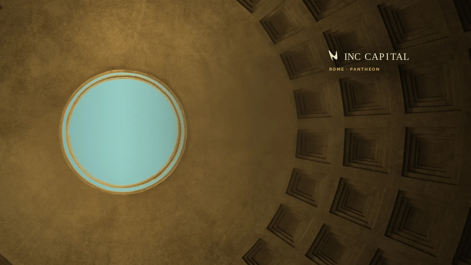 Zoom backdrop, Rome: the oculus of the Pantheon.