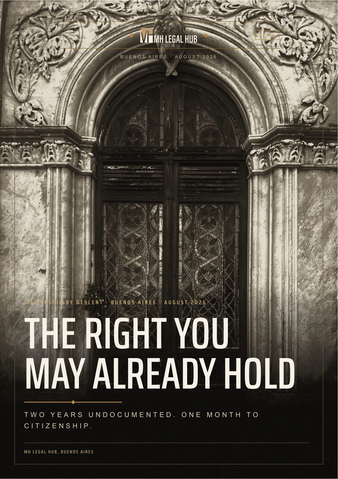 Cover of the citizenship by descent guide.