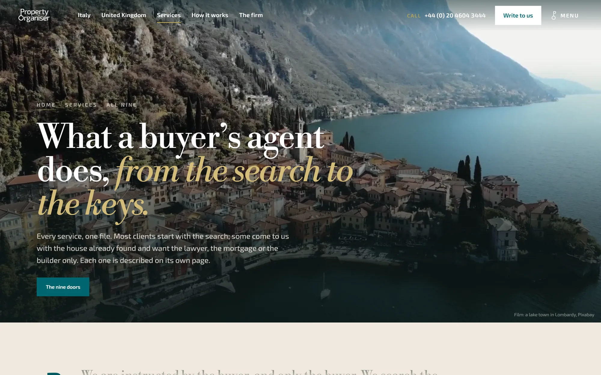 Services page: what a buyer’s agent does, from the search to the keys.